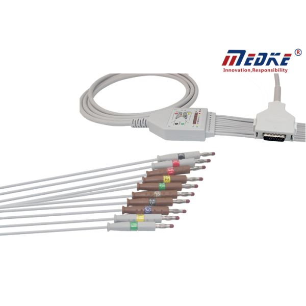 Fukuda Denshi Banana 4.0 Undetachable EKG Machine Cable