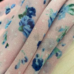 Quality 100gsm Satin Chiffon Spandex Polyester Fabric Printed for sale