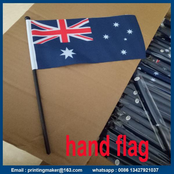 Buy Custom Hand Flags with Plastic Pole at wholesale prices