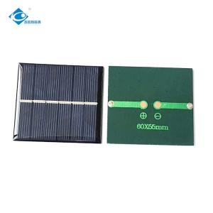 Quality 3V Thermodynamic Poly Crystalline Solar Panel ZW-6055 Customized Poly Mini Epoxy Solar Panel 0.47W for sale