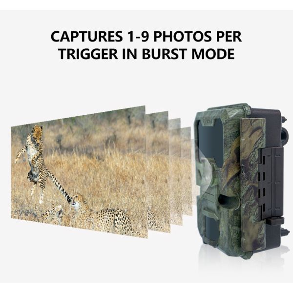 WIFI Trail Camera KW866 OEM/ODM 0.25s Capture Speed Waterproof IP67 up to 512GB Storage 32MP 4K at 30fps Wildlife Camera