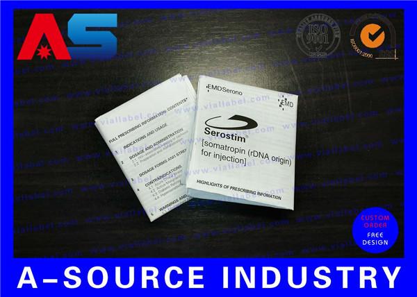 Buy Leaflet Maker Paper Custom Leaflet Printing Foldable Package Insert Printing For Somatropin Hcg Description at wholesale prices