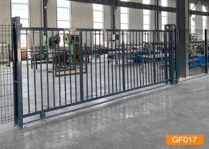 Quality Ral7016 Powder Coated Welded Sliding Metal Garden Fence Gate for sale