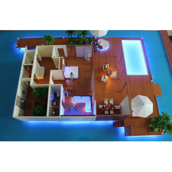 Commercial House Interior 3D Model Machine Cut / Handmade Artwork Small Size