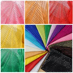 Quality 3mm Decoration Stage Dance Polyester Sequin Fabric For Performance Clothing for sale