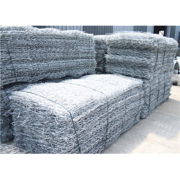 Galvanized Gabion Box 1m-2m Width 80x100mm Mesh Size