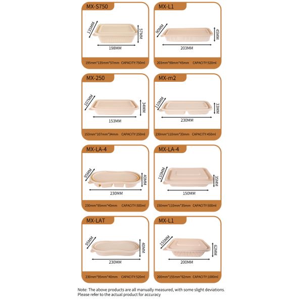 Customized Logo Printed Cornstarch Tableware Including Plates Bowls Tray