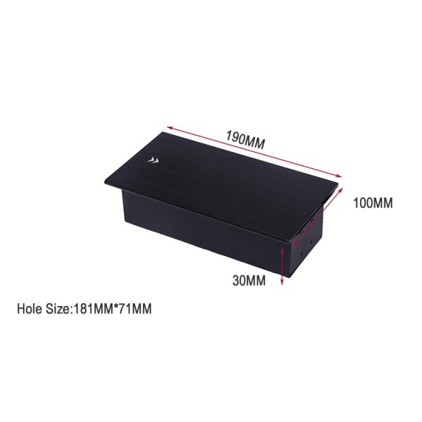 Universal Office Sliding Outlet Conference Table Desktop Power Sockets Hidden
