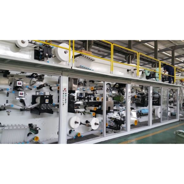 Automatic full servo I shape baby diaper machine customized double ears pampers making machine price