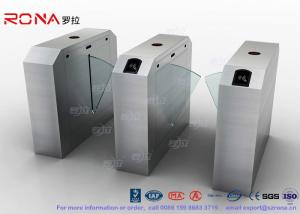 China Pedestrian Turnstile Flap Barrier Gate Access Control System Half Height 550mm Passage Width on sale