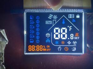 Quality Custom Negative 12 O Clock VA LCD Display Transmissive Digit Graphic Lcd Glass Va Panel For Thermostat for sale