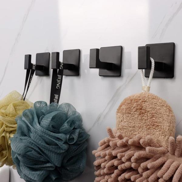 Buy No Drilling Waterproof Moisture-proof Self-adhesive Clothes Hooks Adhesive Towel Hooks at wholesale prices