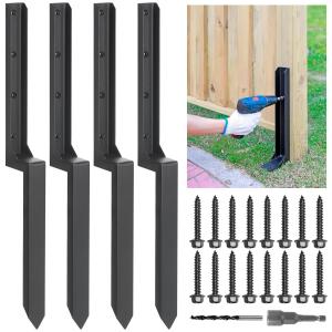 Quality Strong Iron Fence Post Repair Stakes Ground Spike for Fixing Tilted/Broken Fence Post for sale
