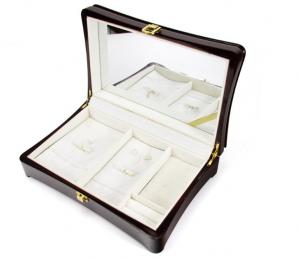 Luxury Wood Gift Box Packaging / Wooden Jewelry Case In Glossy Finish