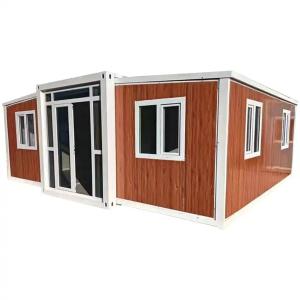 China Double wing folding room triple area decoration can be expanded removable mobile container house mobile house on sale