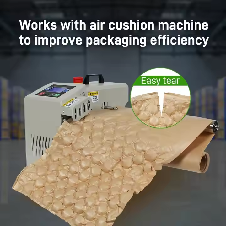 Brown Bubble Wrap Rolls Eco Friendly Kraft Paper Bubble Wrap Roll Customized