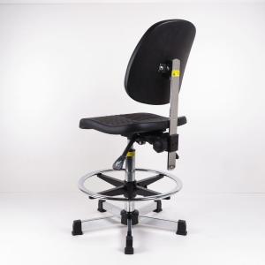 Quality Black Polyurethane Industrial Production Chairs With Foot Ring For High Workbench for sale