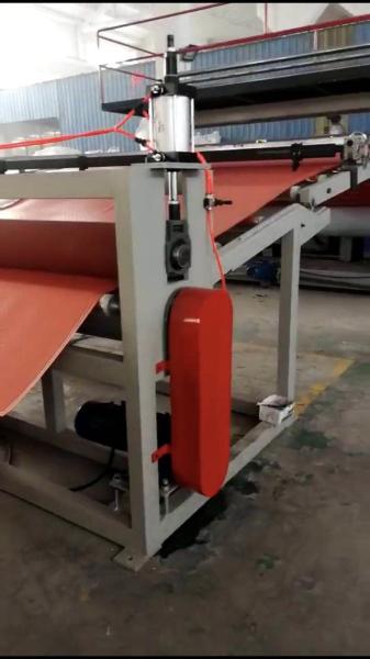 Buy Red And Black Color Mat Making Machine , Door Mat Making Machine Spiral Feeder Type at wholesale prices