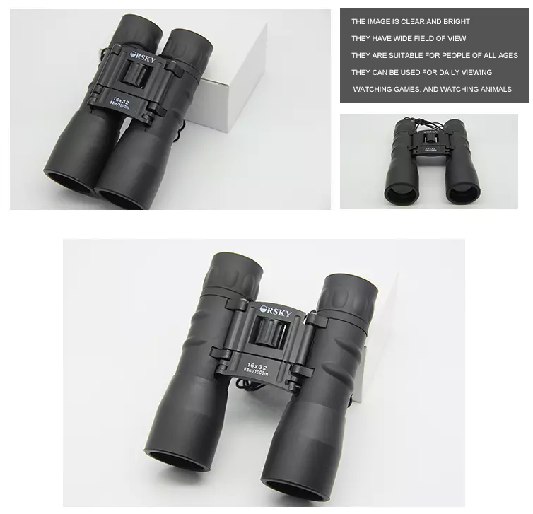 10x25 Compact Folding Binoculars High Definition For Bird Watching