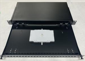 China 1U 19 inch Rack Mounted Fiber Optic 24 Port Sliding Patch Panel with SC Adapter and Pigtail on sale