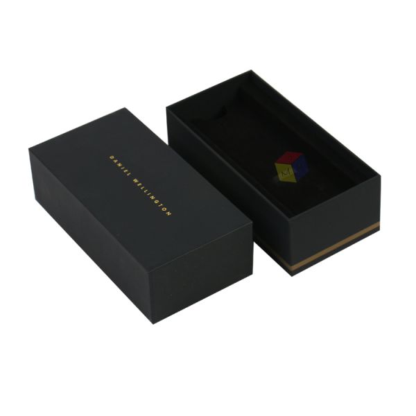 Customizable Men's Gift Boxes Luxury Matte Black Rigid Cardboard Razor Blade Packaging
