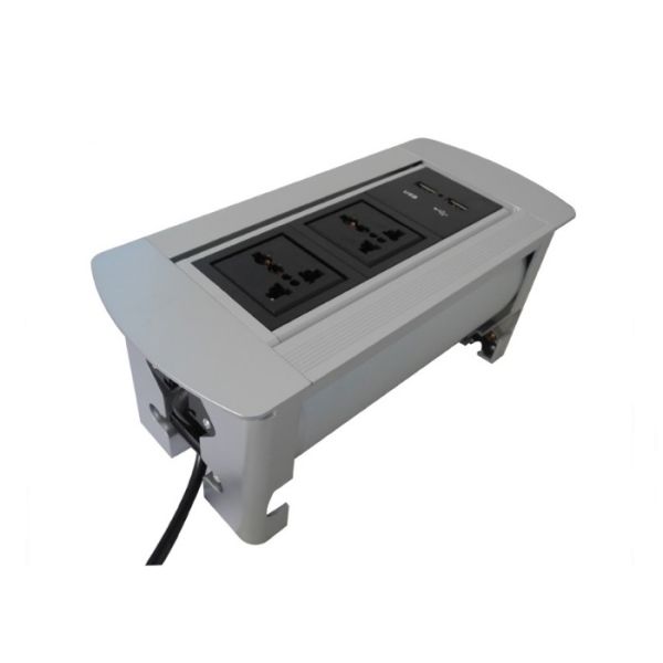 Meeting Table Smart Flip Up Sockets Cold Rolled Steel Material 13A Current