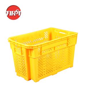 China Custom NO Foldable Plastic Crates Organized Transportation Coloured 630x445x345mm on sale
