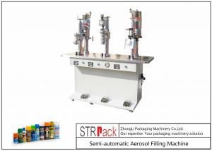 China 3 In 1 Volume 20-450ml Aerosol Filling Machine , Aerosol Can Filling Equipment  on sale