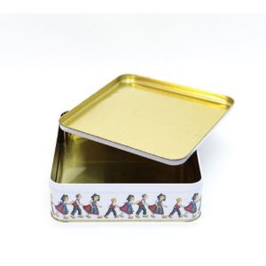 Rectangular Candy Cookies Metal Tin Biscuit Tin Container