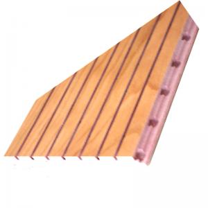 Quality Fire and Sound Absorbing Material Grooved Timber Wooden Acoustic Panels for sale
