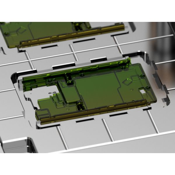OEM / ODM : Cold Runner Injection Molding & Transparent On-board Upper Bracket (1*2) No.23913