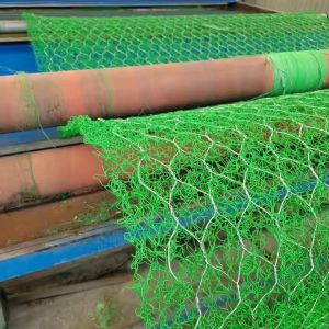 Galvanized Iron Wire Rockfall Netting Combination Of Geotextile Gabion Wire Mesh