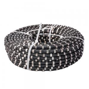 China 11.5mm Sintered Bead Rope Diamond Wire Saw for Wet/Dry Reinforced Concrete Cutting on sale