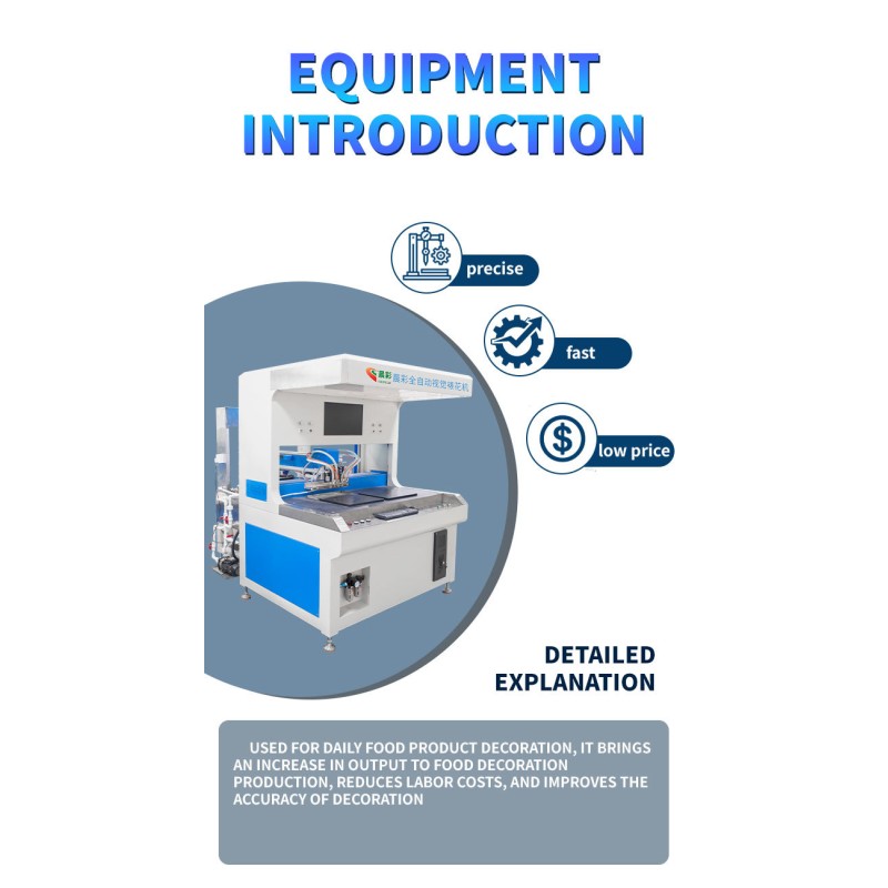 Automatic 4 Colors Dual-station Visual Chocolate Decorating Machine Ice Cream Making Machine