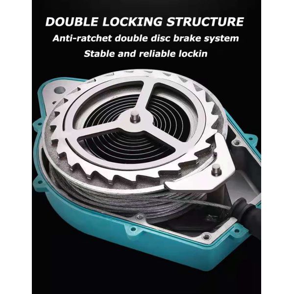 1T Retractable Fall Arrester 10m Wire Rope Body Harness