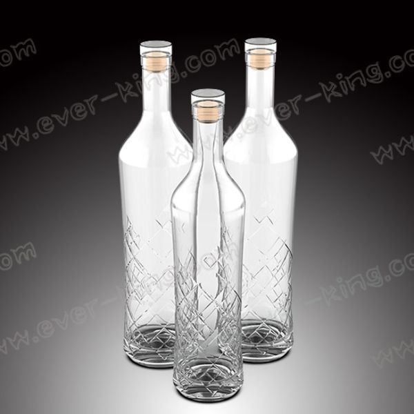 Customization Screen Printing 375ML Glass Liquor Bottles