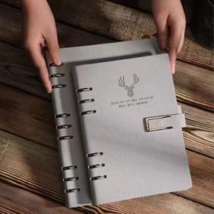 Quality Leather 14.3cm x 21.5cm Corporate Printed Notebooks A5 custom printed notepads for sale