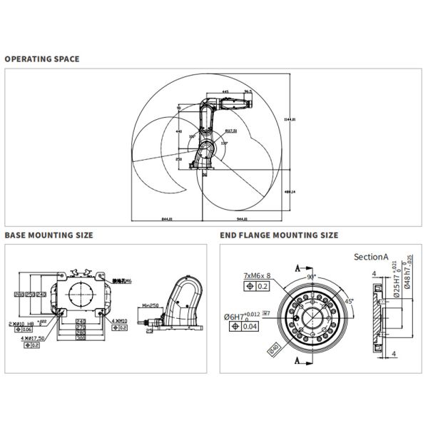 Desktop Robot In Handling Operations For For PCB 3C Plastic, Metal Parts ER16-4-900 With Payload 16kg Reach 944mm
