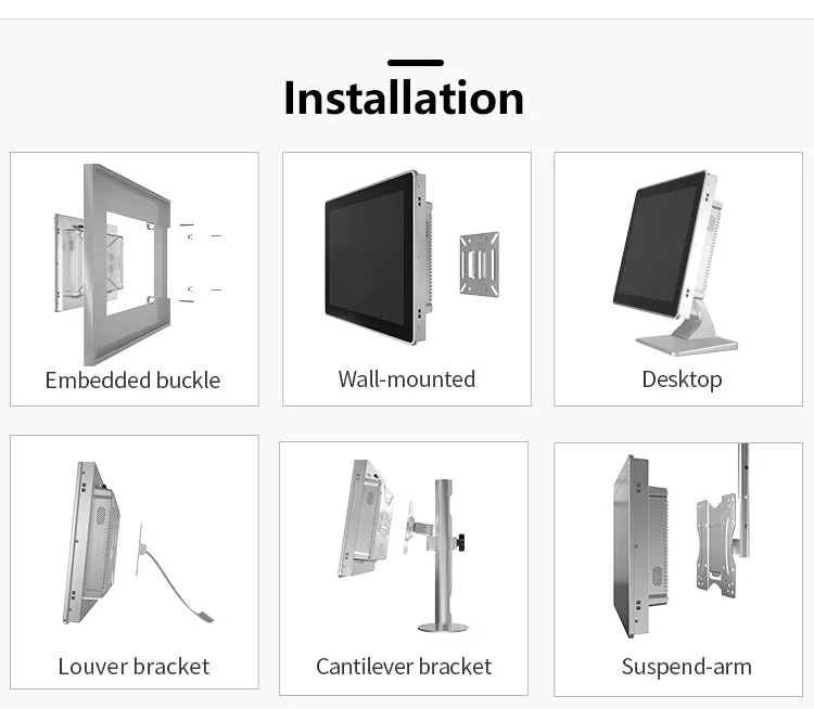 Industrial Capacitive Touch Screen 17 Inch Monitor Display Android Windows System