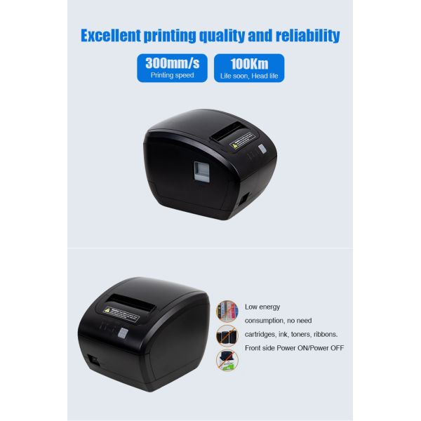 Android IOS Win7 / 10 Mini 80mm Thermal Receipt Printer For Restaurant