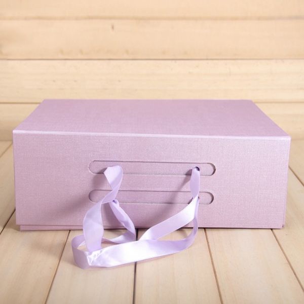 Magnetic Folding Box With Ribbons Luxury Clothes Gift Packaging Support