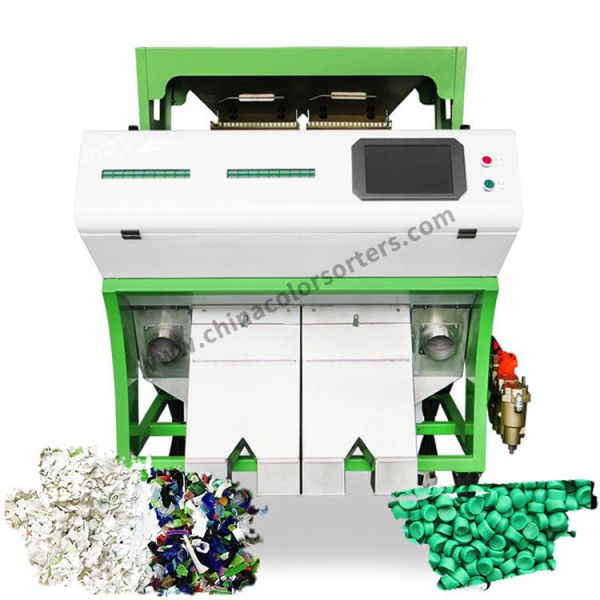 Intelligent Full-Color CCD 2 Chutes Color Sorter Plastic Optical Sorting Machine