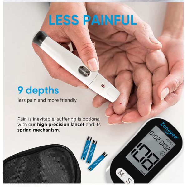 Portable Code Free Digital Glucometer With Small Volume Blood Smart Blood Sugar Monitor Blood Glucose Meter Full Kit