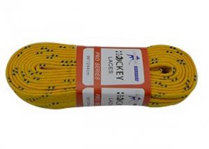 China Speed Skates Neon Yellow Hockey Laces Braided Waxed Anti Abrasive Waterproof on sale