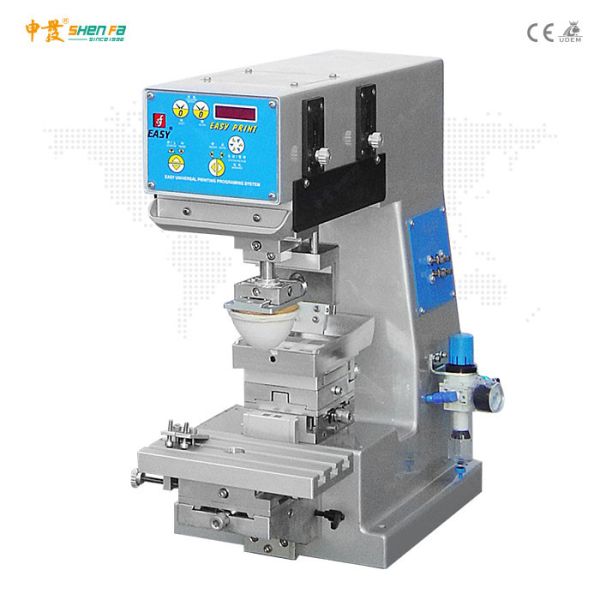 Pad Printing Machine Mini Desktop Single Color Printer Featuring Adjustable XYR Axis Work Table and Compact Size Design