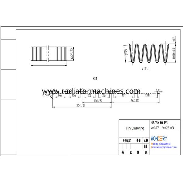 100 M/min Radiator Aluminium Fin Making Machine 8mm Fin Height OEM Service Provided