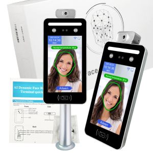 Quality IPS Touch Screen Face Recognition Temperature Scanner Access Control for sale