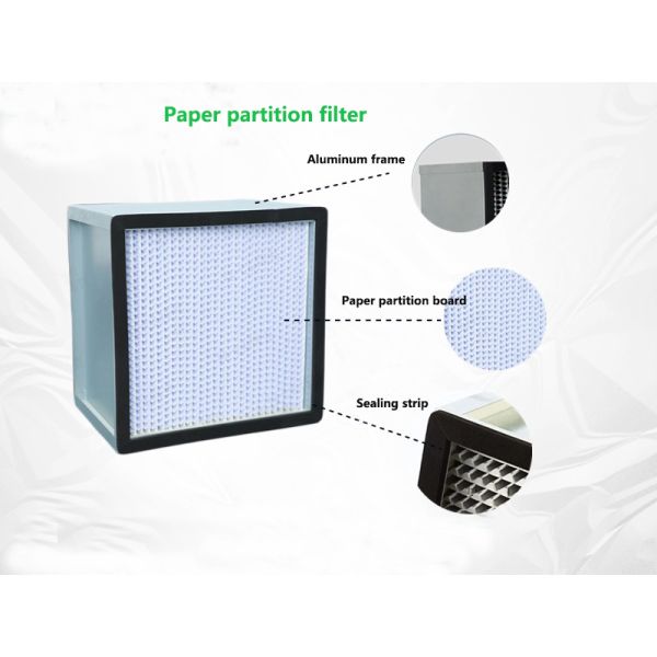 Using custom paper partitions and aluminum frame, combined with efficient filters, the installation is very convenient.