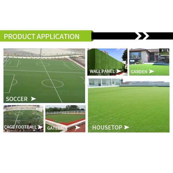 Natural Looking Realistic Artificial Grass Soccer Field Custom Specification