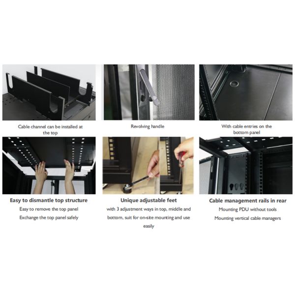 OEM 100kg 600mm Width 15u Server Rack Cabinet